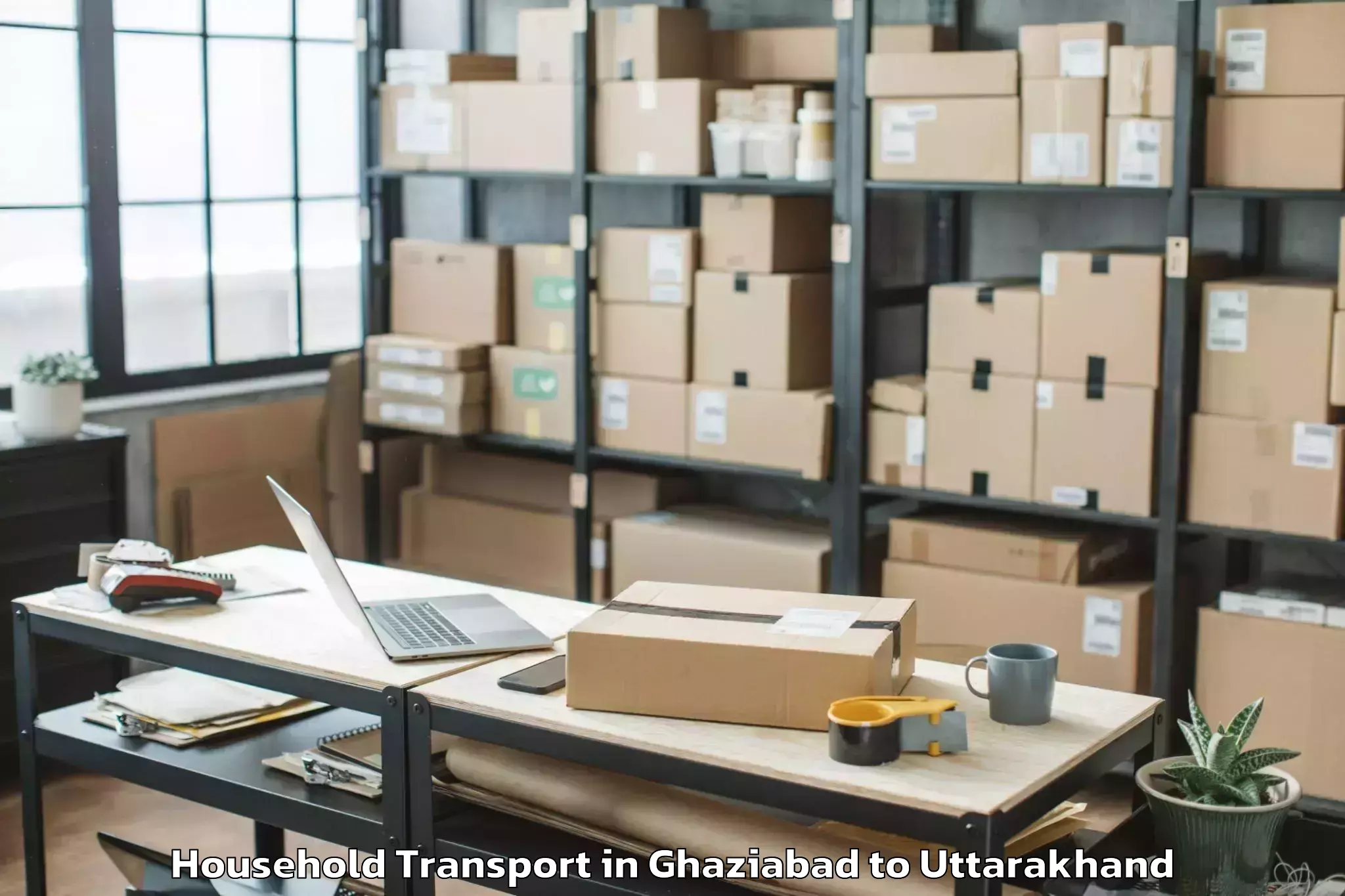 Reliable Ghaziabad to Thalisain Household Transport